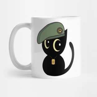 Green Beret Black Cat Mug